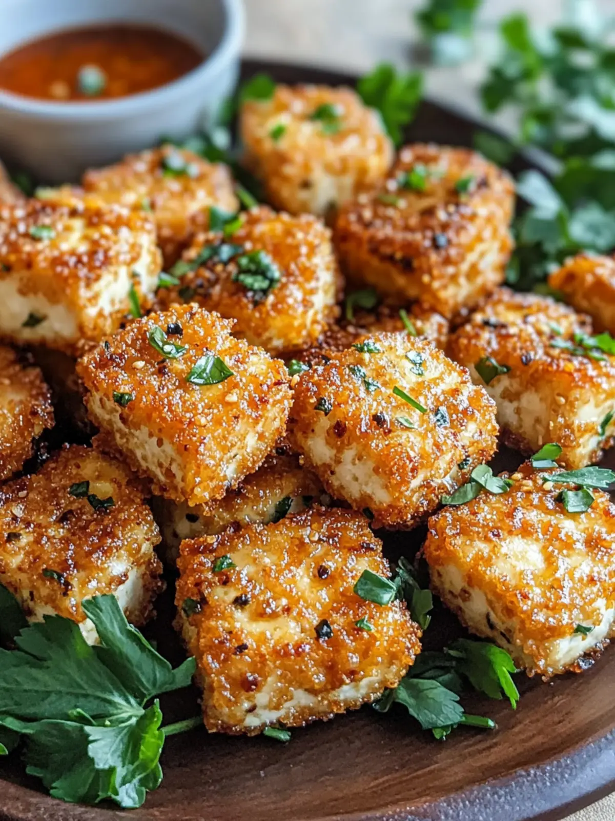 Crispy Garlic Herb Tofu Nuggets That Everyone Will Love 2 Crispy Garlic Herb Tofu Nuggets