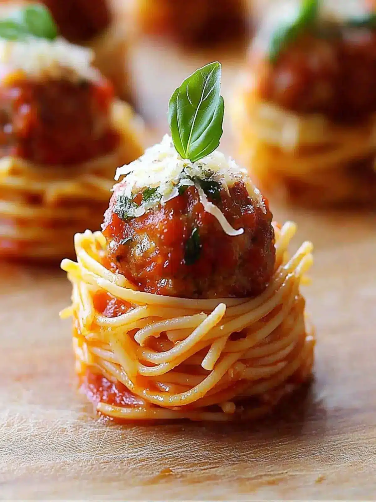 Mini Spaghetti and Meatball Bites for Effortless Entertaining 2 Mini Spaghetti and Meatball Bites