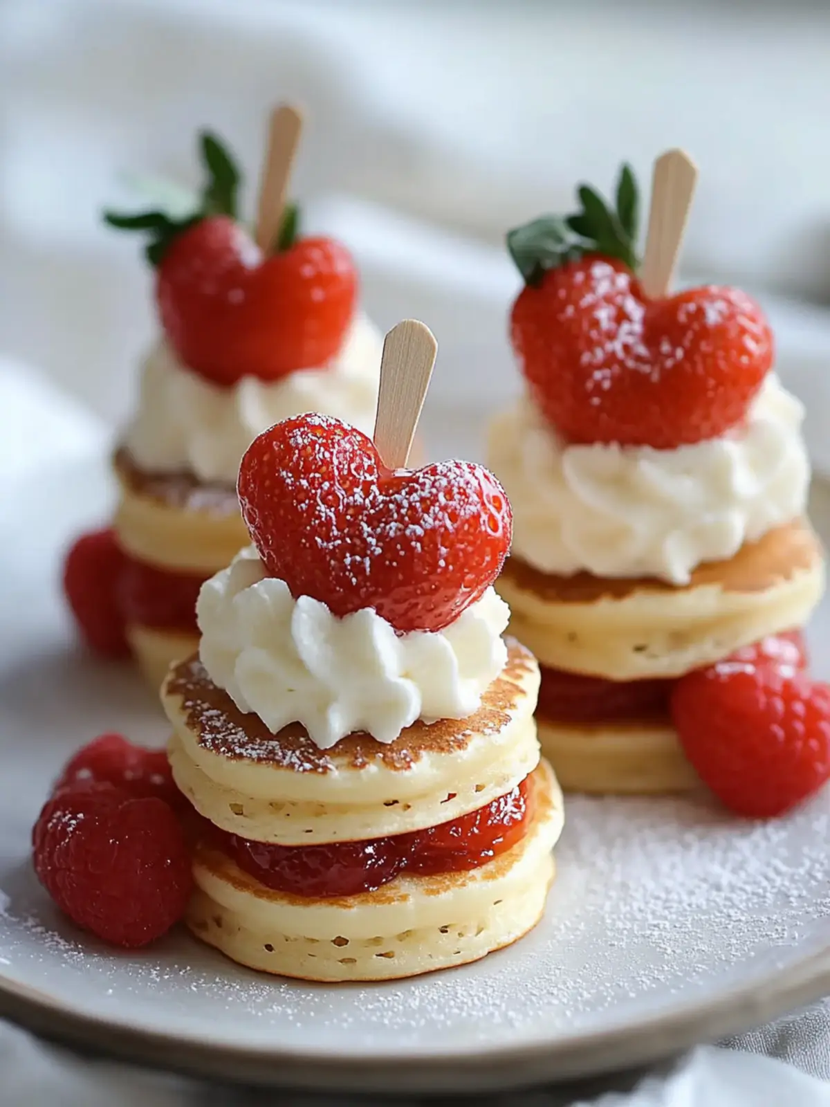 Mini Heart Pancake Stacks Recipe for a Sweet Breakfast Surprise 2 Mini Heart Pancake Stacks Recipe