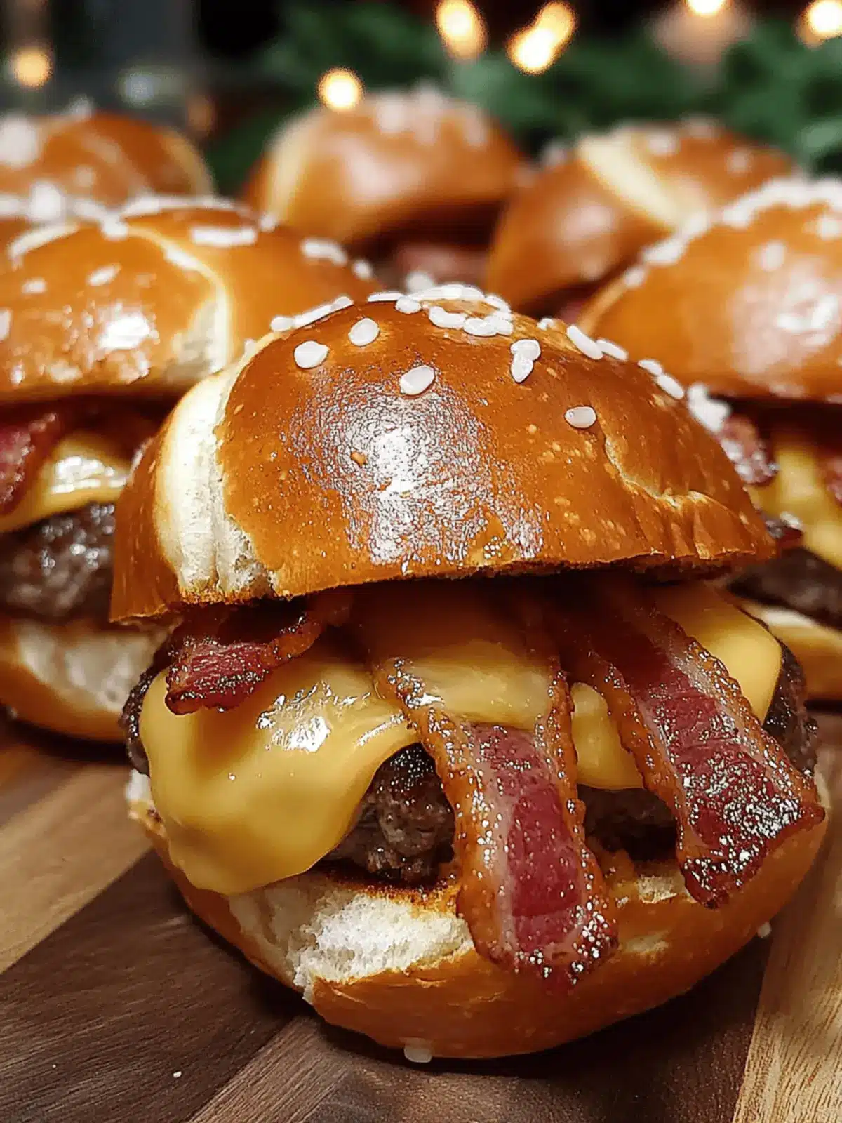 Savoring Bacon Cheeseburger Pretzel Sliders Made Easy 3 Bacon Cheeseburger Pretzel Sliders