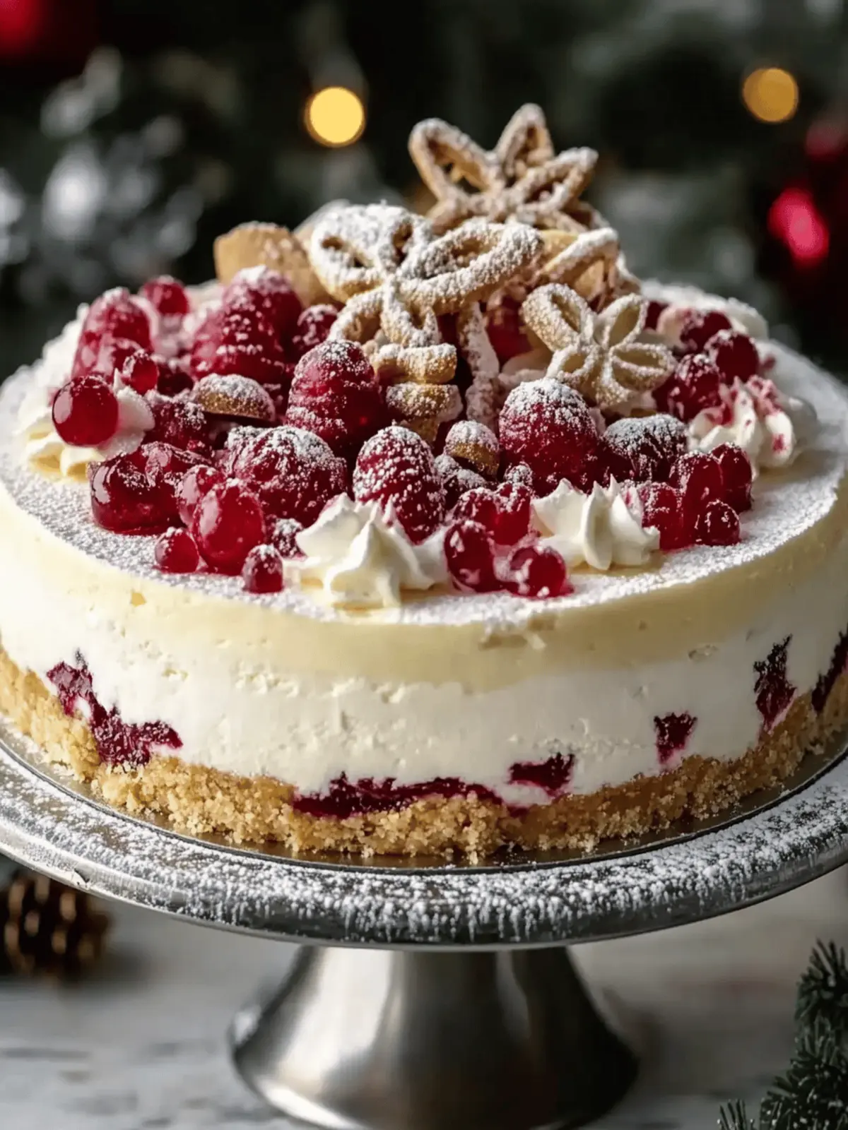 Irresistible Christmas Cheesecake with Cranberry Mousse Delight 4 Christmas Cheesecake