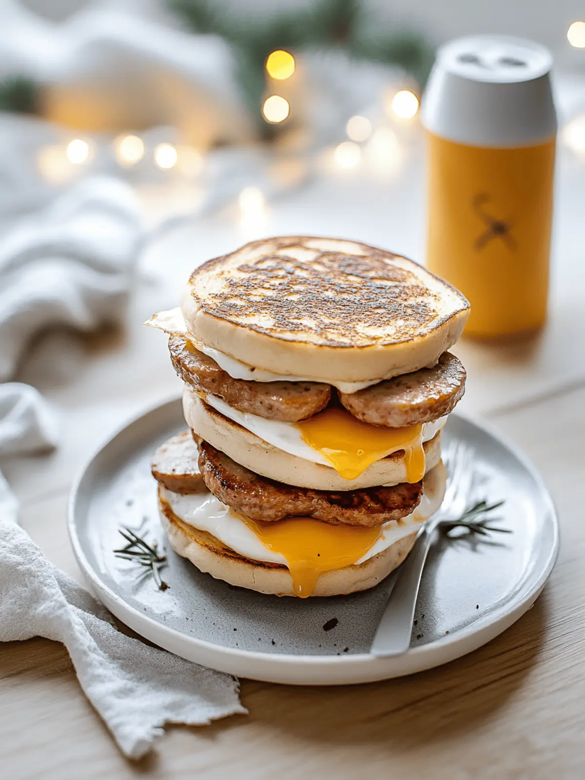 Satisfy Mornings with Sausage & Egg Breakfast Sandwiches 3 Sausage & Egg Breakfast Sandwiches