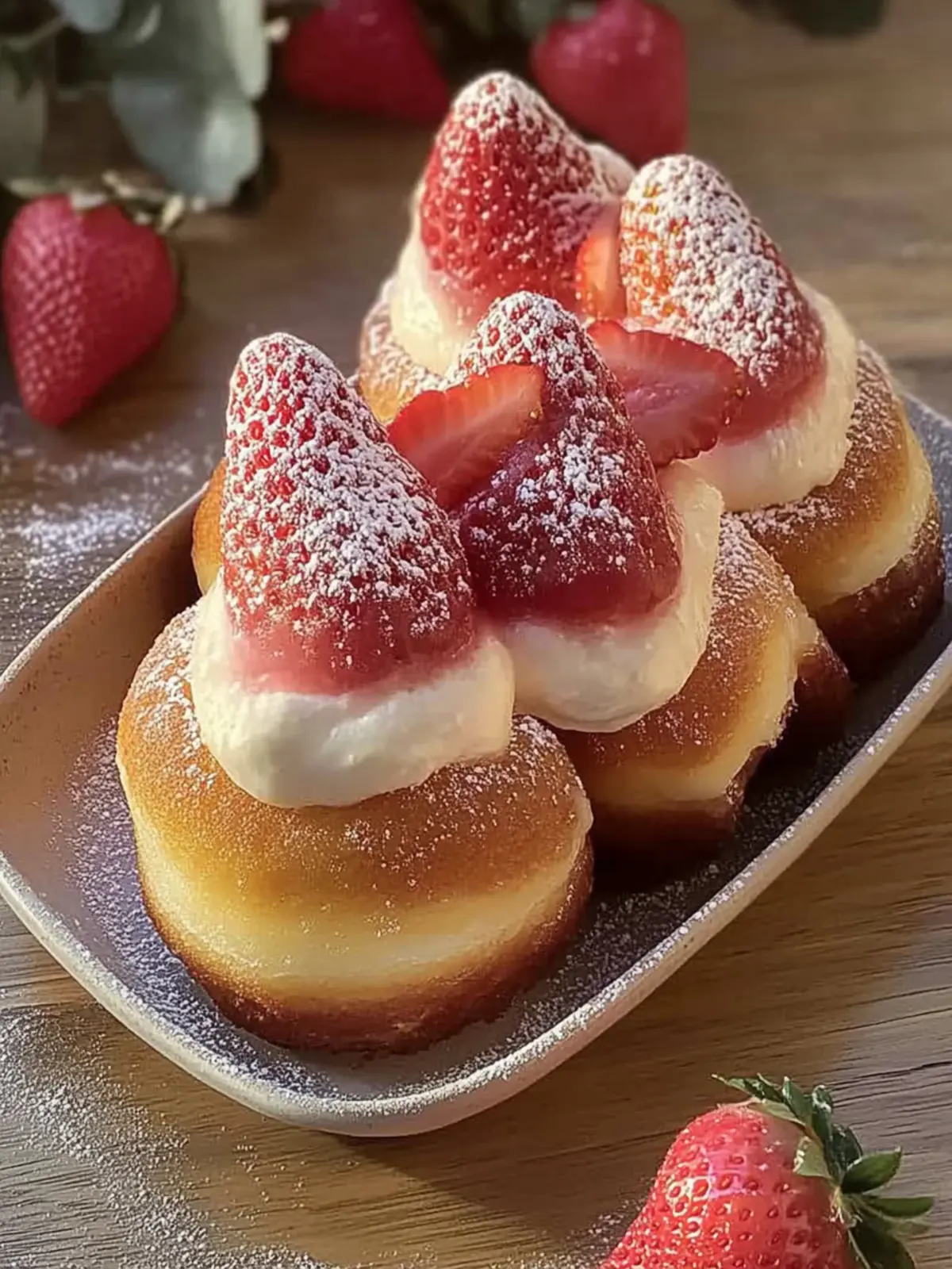 Fluffy Easy Strawberry Cheesecake Stuffed Donuts You ll Love 3 Easy strawberry cheesecake stuffed donuts