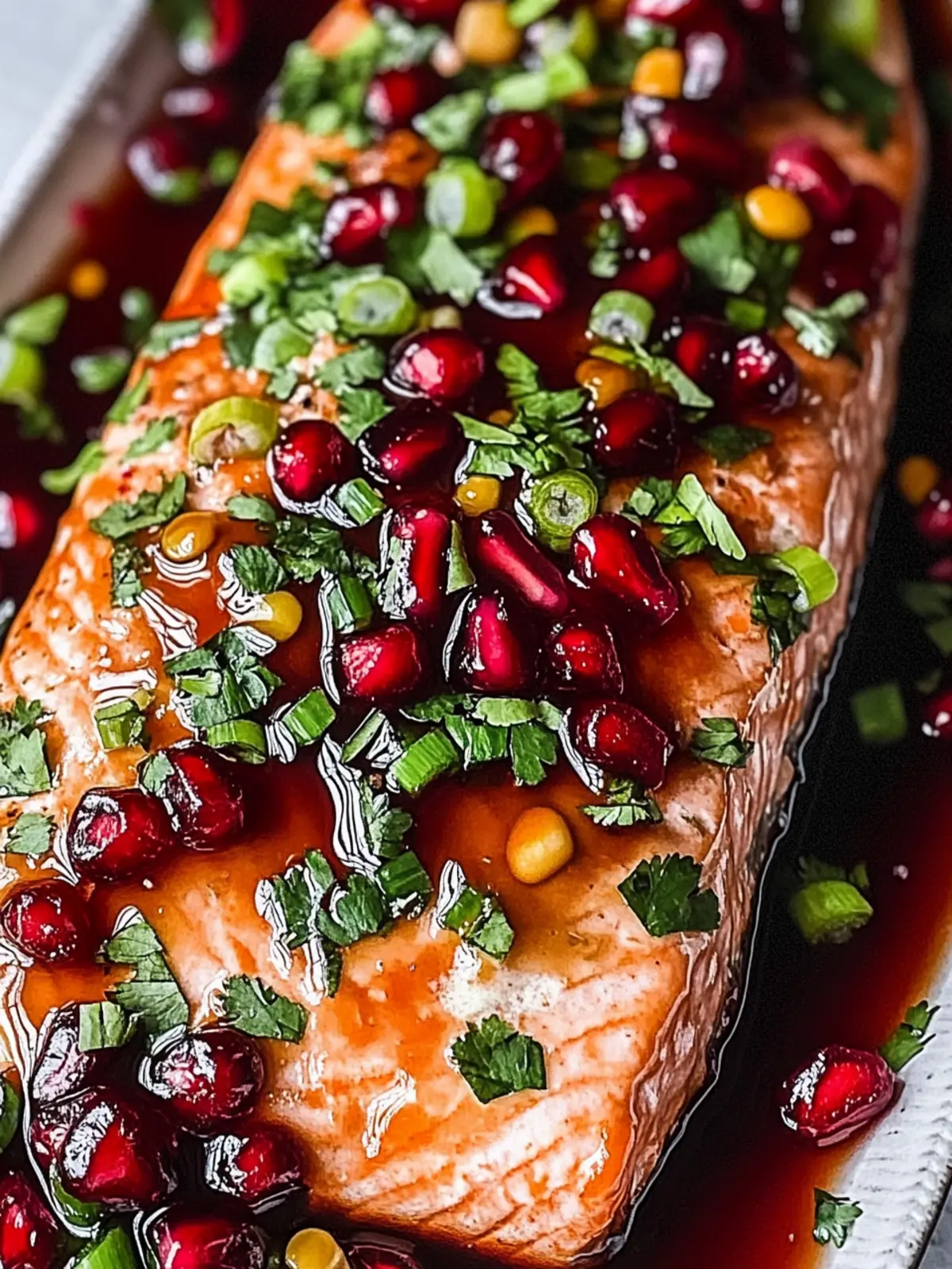 Delicious Christmas Salmon with Pomegranate Glaze Recipe 4 Christmas Salmon with Pomegranate Glaze