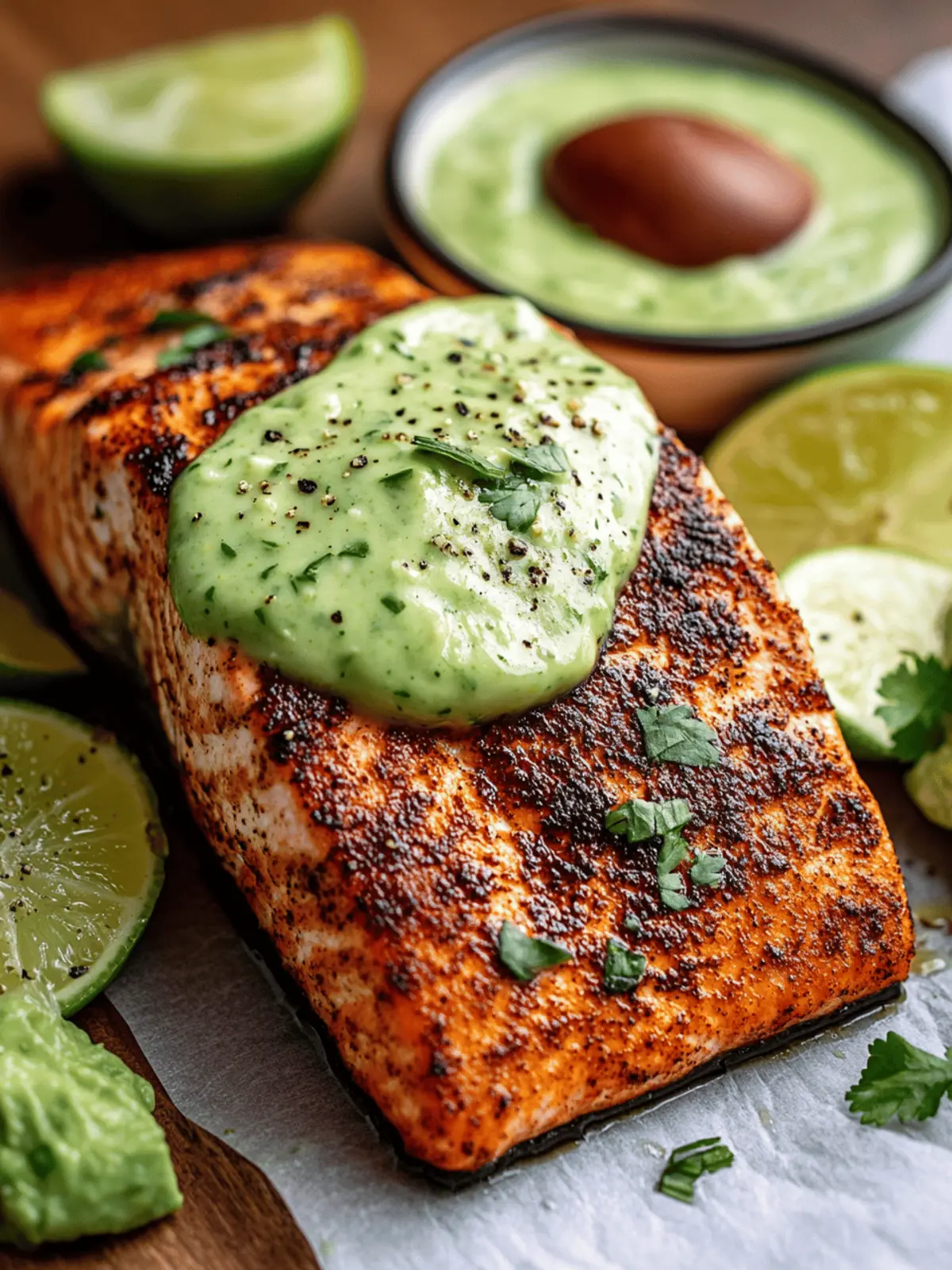 Baked Cajun Salmon and Avocado Lime Sauce for Flavor Lovers 3 Baked Cajun Salmon And Avocado Lime Sauce