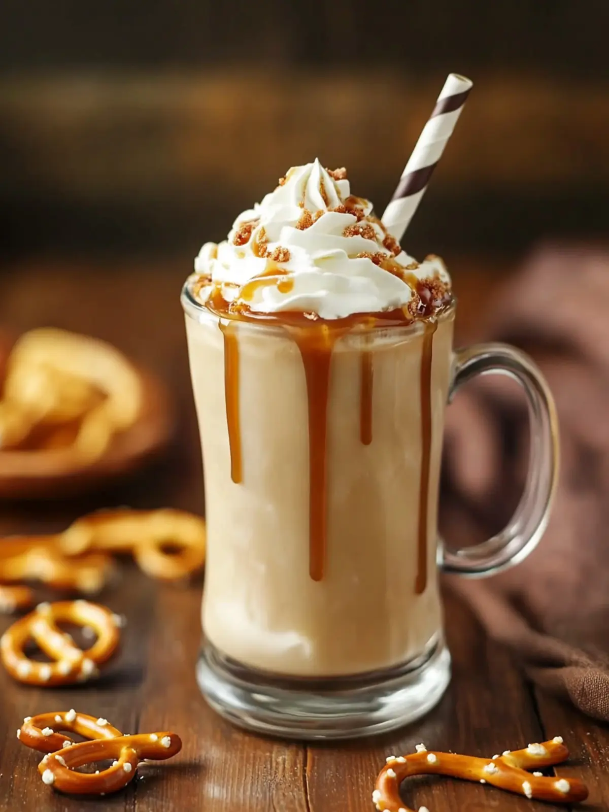 Salted Caramel Pretzel Frappe Recipe: Sweet Meets Salty Bliss 3 Salted Caramel Pretzel Frappe Recipe