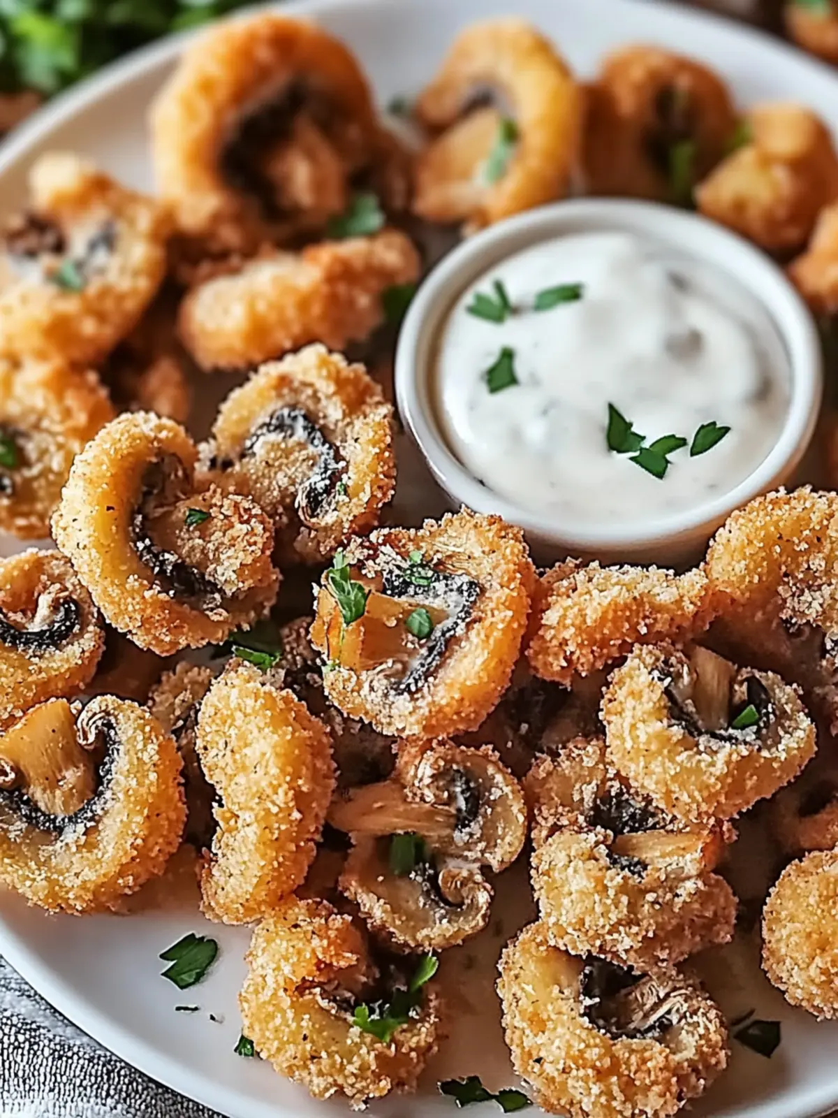 Crispy Ranch-Breaded Mushrooms: Guilt-Free Crunchy Delight 4 Crispy Ranch-Breaded Mushrooms