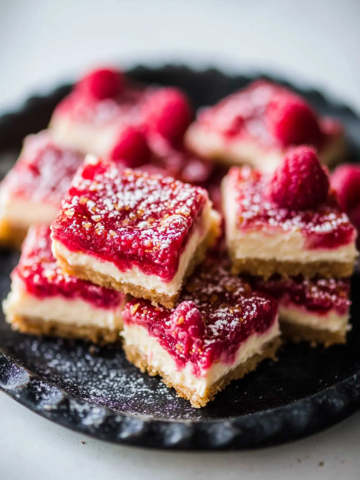 Irresistible Raspberry Cheesecake Bars - No-Bake Delight! 2 Raspberry Cheesecake Bars