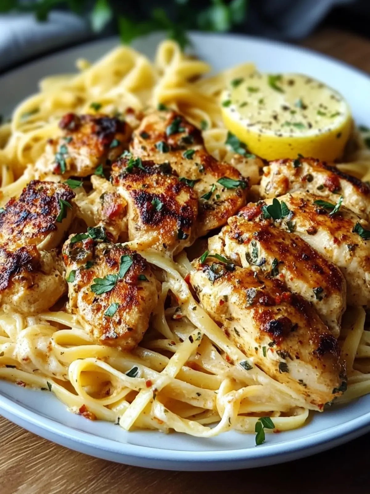 Savory Cajun Chicken and Creamy Garlic Parmesan Linguine Delight 2 Savory Cajun Chicken and Creamy Garlic Parmesan Linguine