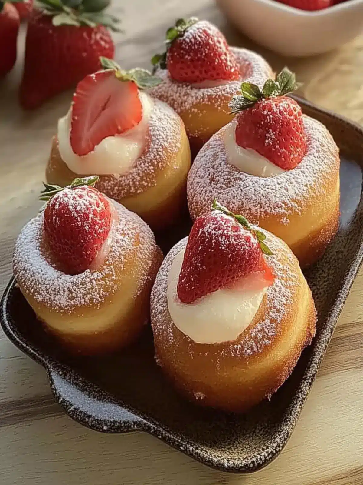 Fluffy Easy Strawberry Cheesecake Stuffed Donuts You ll Love 4 Easy strawberry cheesecake stuffed donuts