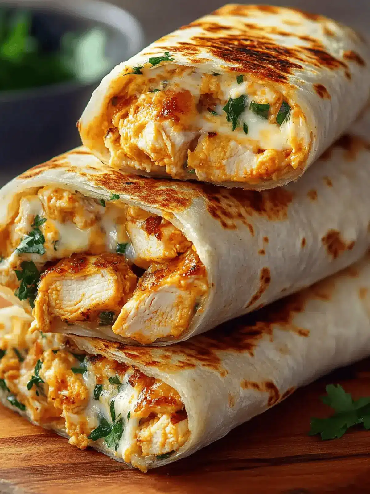 Melt-in-Your-Mouth Ooey-Gooey Cheesy Garlic Chicken Wraps 4 Ooey-Gooey Cheesy Garlic Chicken Wraps
