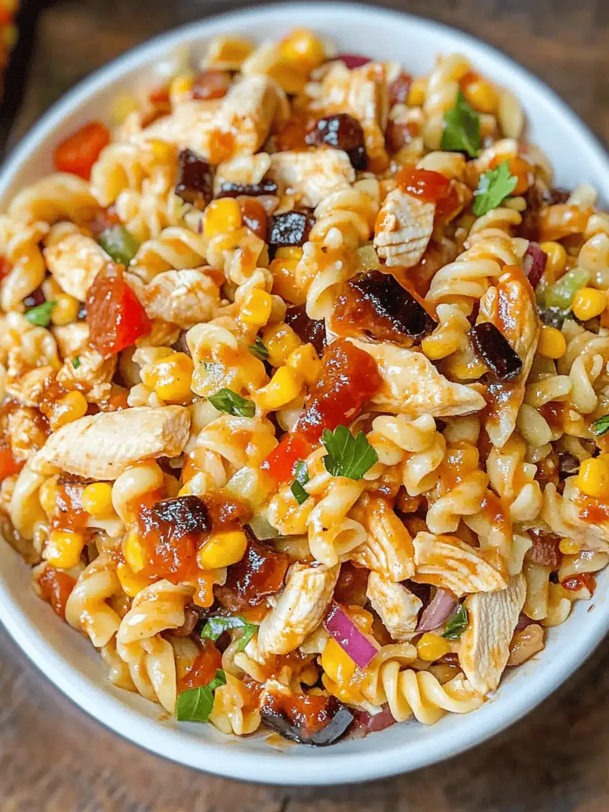BBQ Chicken Pasta Salad: Simple Leftover Makeover Delight 4 BBQ Chicken Pasta Salad