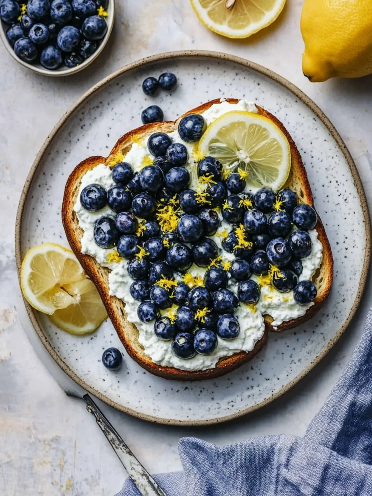 Lemon Blueberry Ricotta Toast: A Quick, Nutritious Delight 4 Lemon Blueberry Ricotta Toast