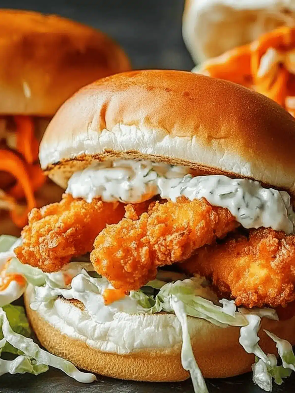 Crispy Buffalo Chicken Sandwich with Ranch Slaw Bliss 2 Crispy Buffalo Chicken Sandwich with Ranch Slaw