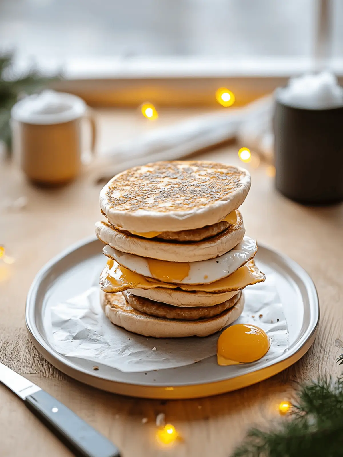 Satisfy Mornings with Sausage & Egg Breakfast Sandwiches 4 Sausage & Egg Breakfast Sandwiches