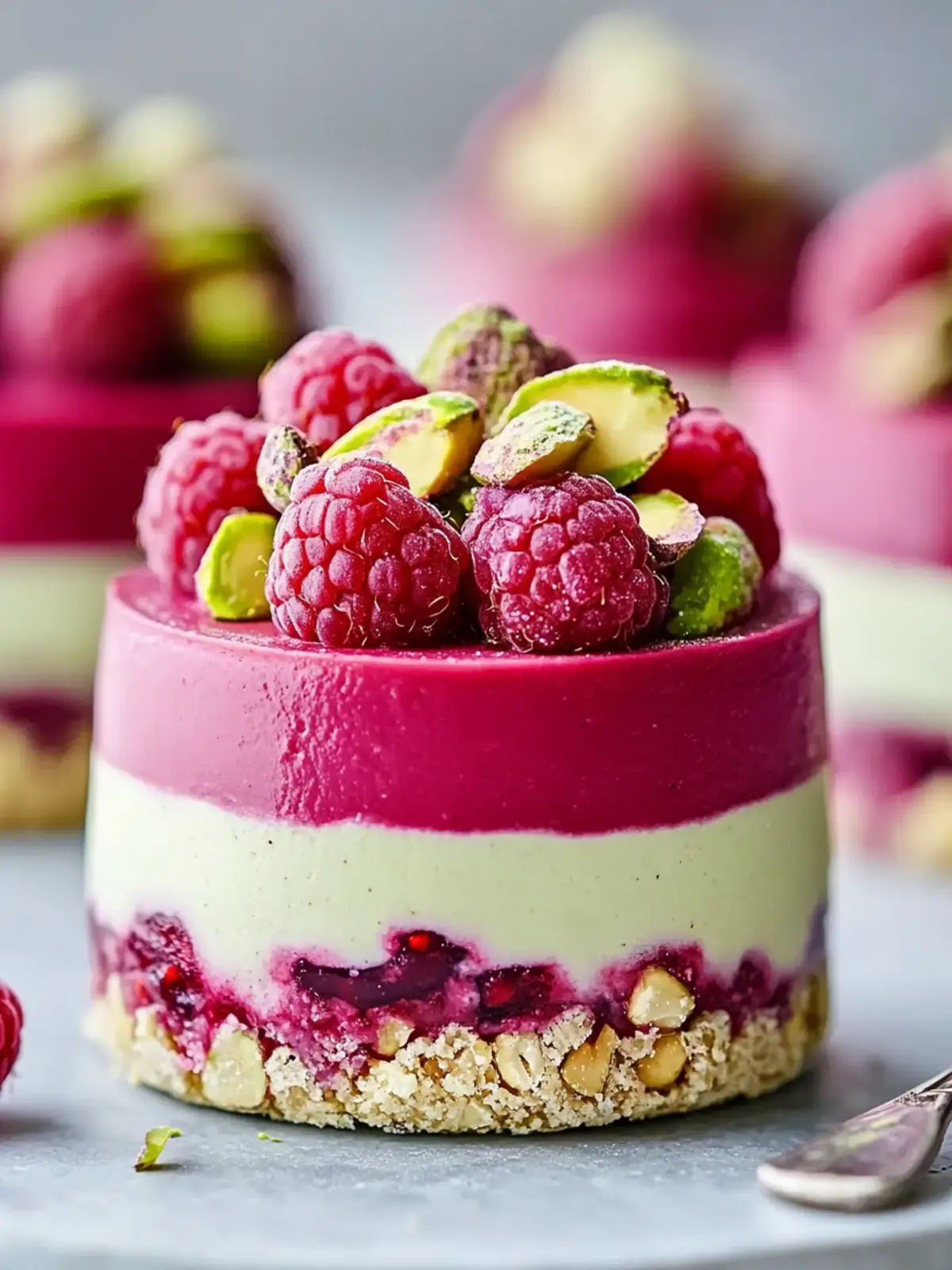 Delight in Raspberry Pistachio Mousse Cakes for Any Occasion 3 Raspberry Pistachio Mousse Cakes