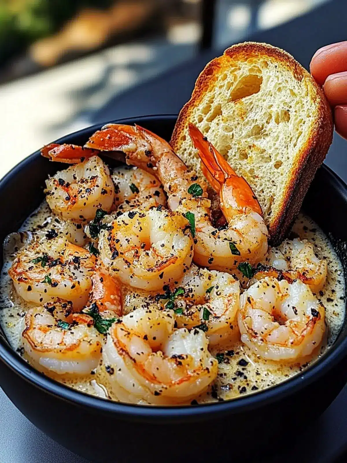 Irresistible Shrimp Scampi Bowls with Garlic Bread Delight 2 Shrimp Scampi Bowls with Garlic Bread