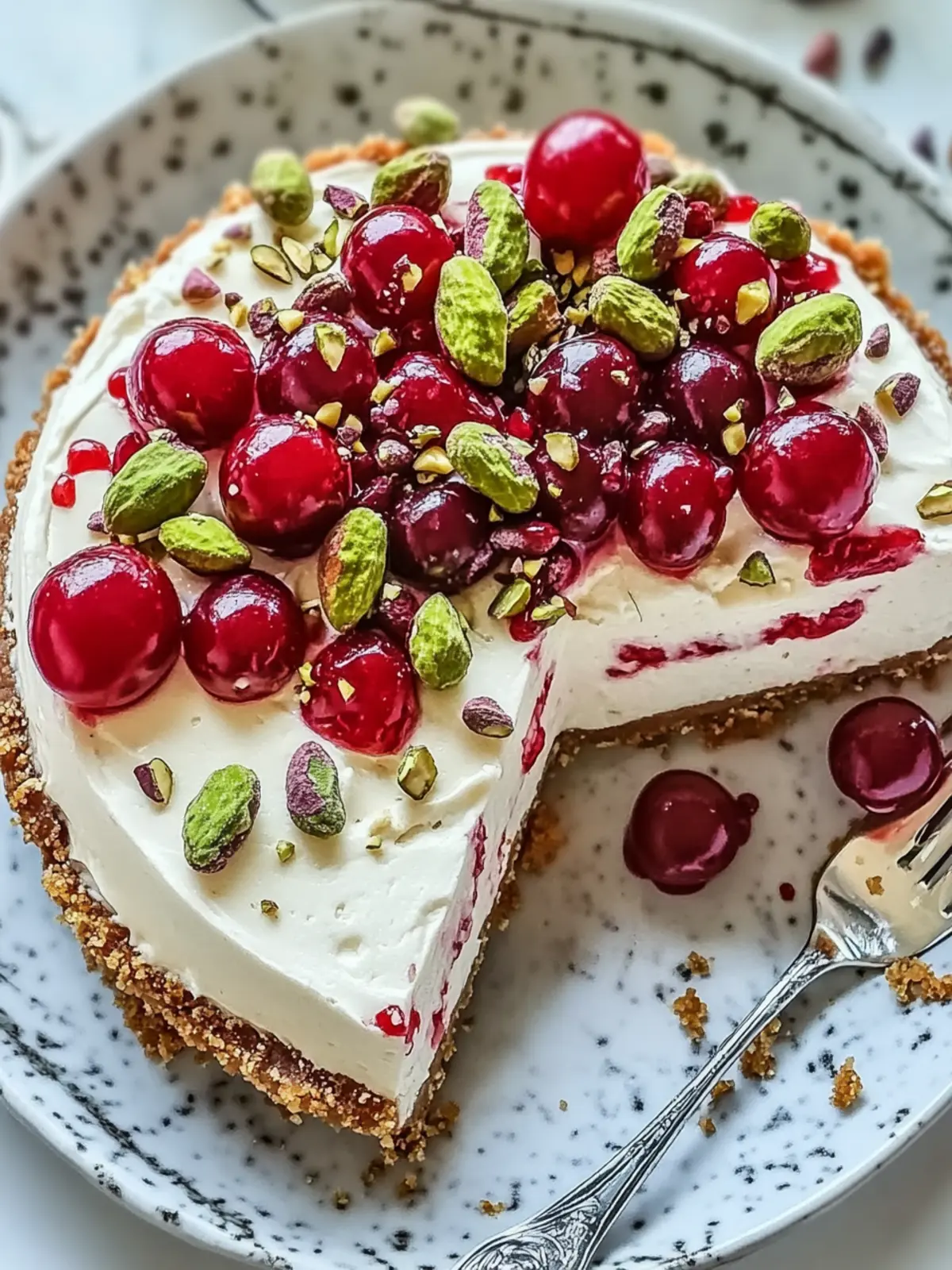 Cherry Pistachio Cheesecake: A Festive Delight to Impress! 4 Cherry Pistachio Cheesecake