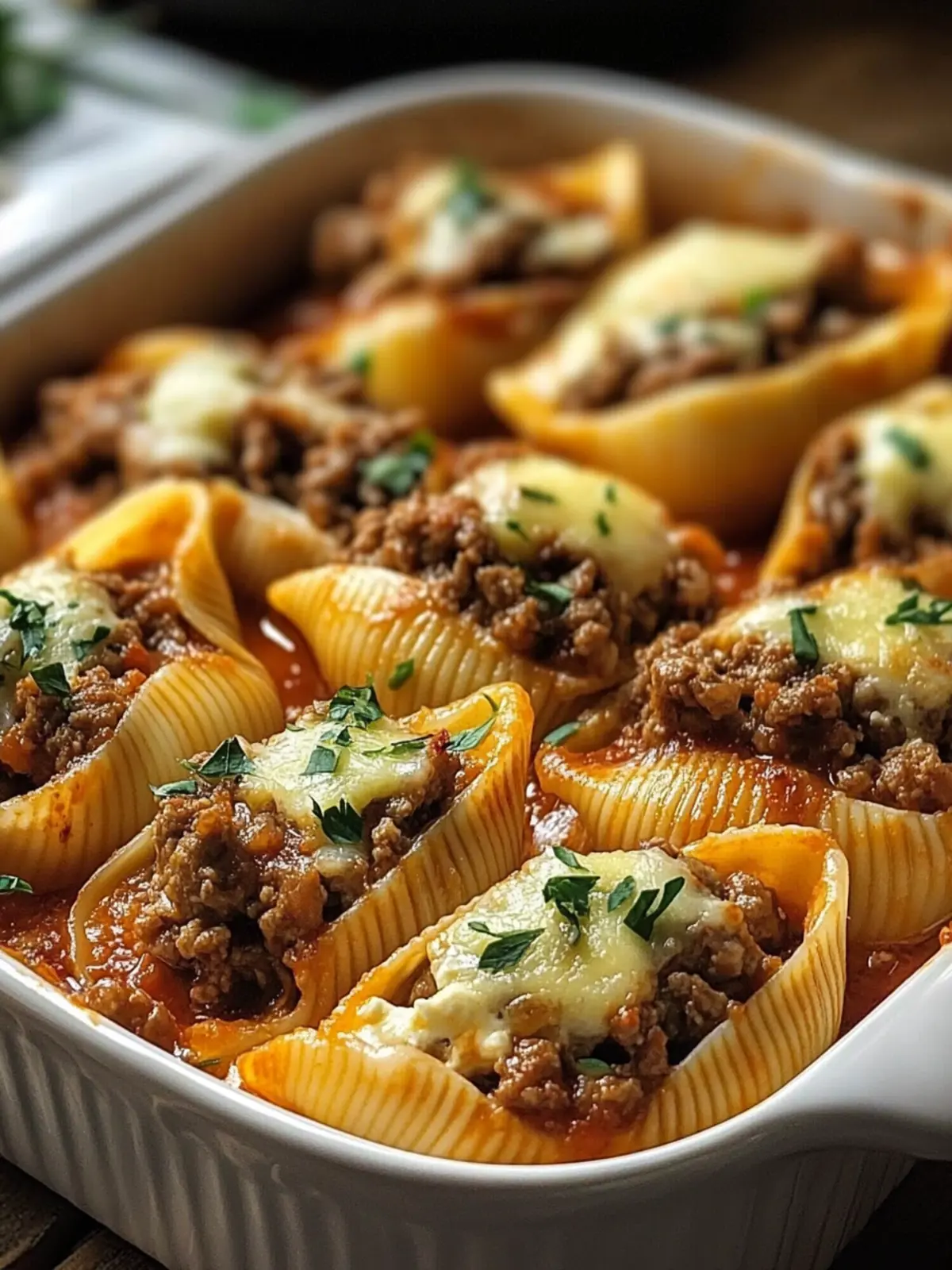 Hearty Beef-Stuffed Shells with Creamy Ricotta Filling Delight 3 Beef-Stuffed Shells with Creamy Ricotta Filling