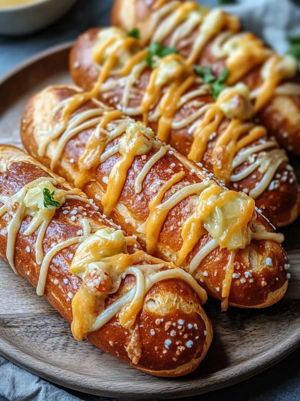 Melt-in-Your-Mouth Soft Baked Cheesy Pretzel Dogs Recipe 3 Soft Baked Cheesy Pretzel Dogs