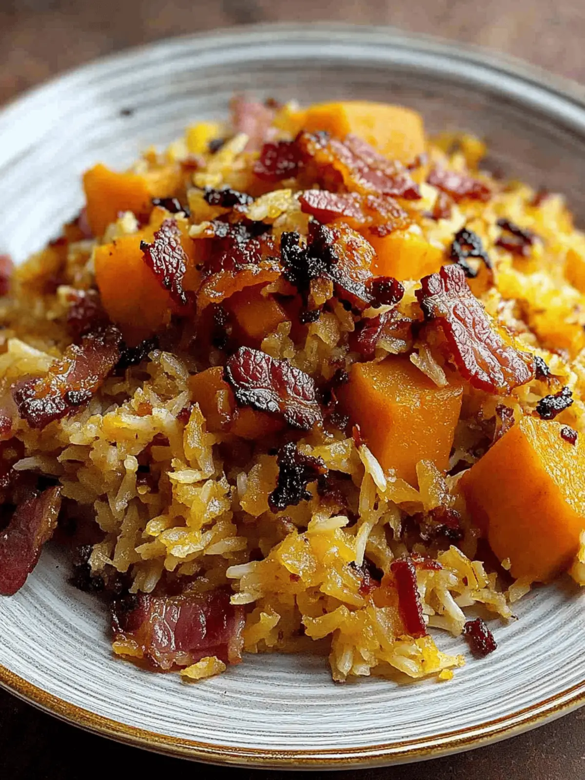 Delicious Roasted Pumpkin & Bacon Pilaf for Cozy Nights 3 Roasted Pumpkin & Bacon Pilaf