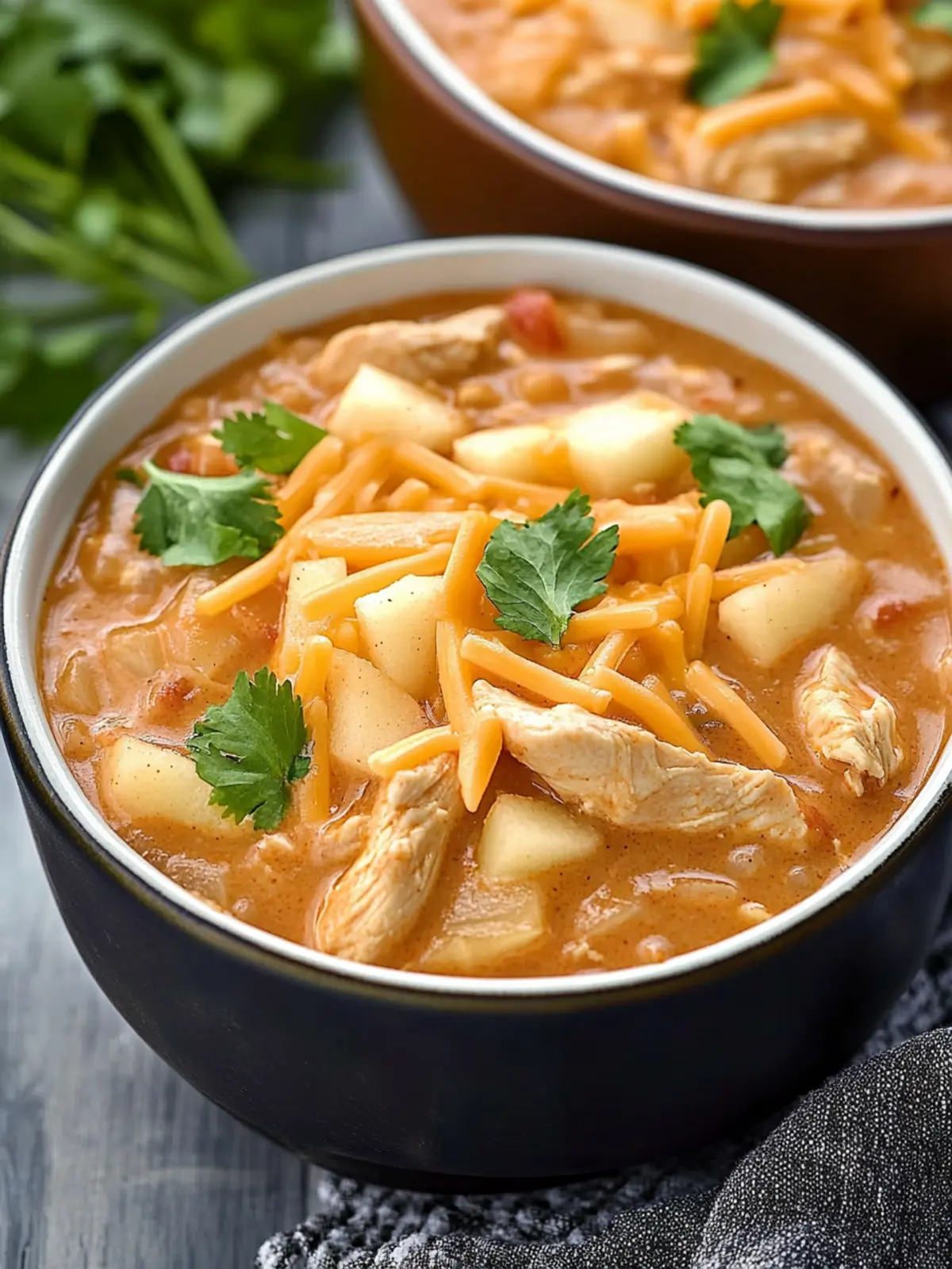 Cozy Up with White Cheddar & Apple Chicken Chili Delight 3 White Cheddar & Apple Chicken Chili