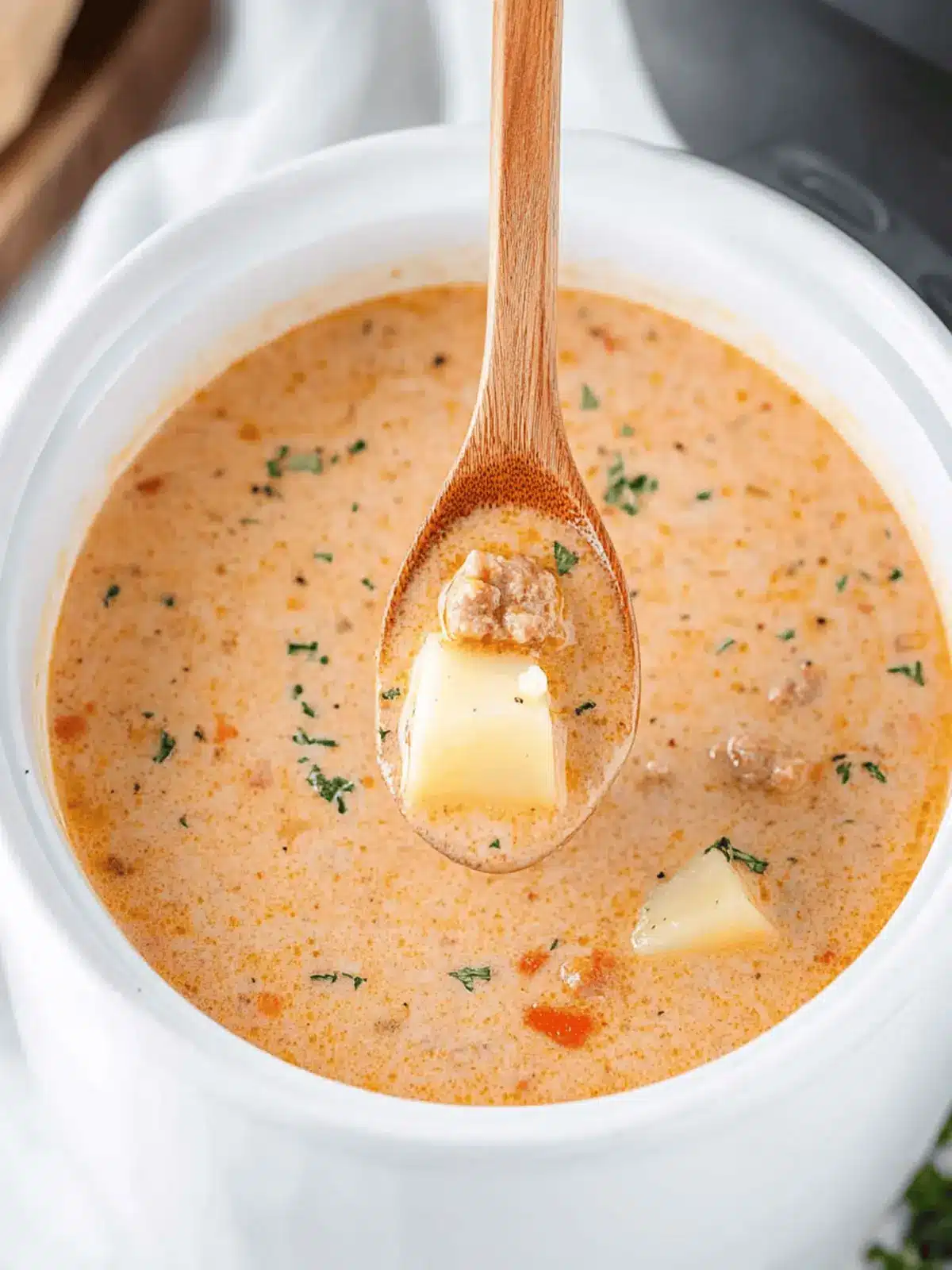 Crockpot Creamy Sausage & Potato Soup That Comforts You 2 Crockpot Creamy Sausage & Potato Soup