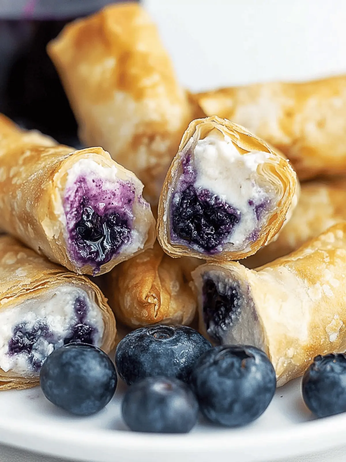 Delicious Blueberry Cheesecake Egg Rolls for Sweet Cravings 2 Blueberry Cheesecake Egg Rolls