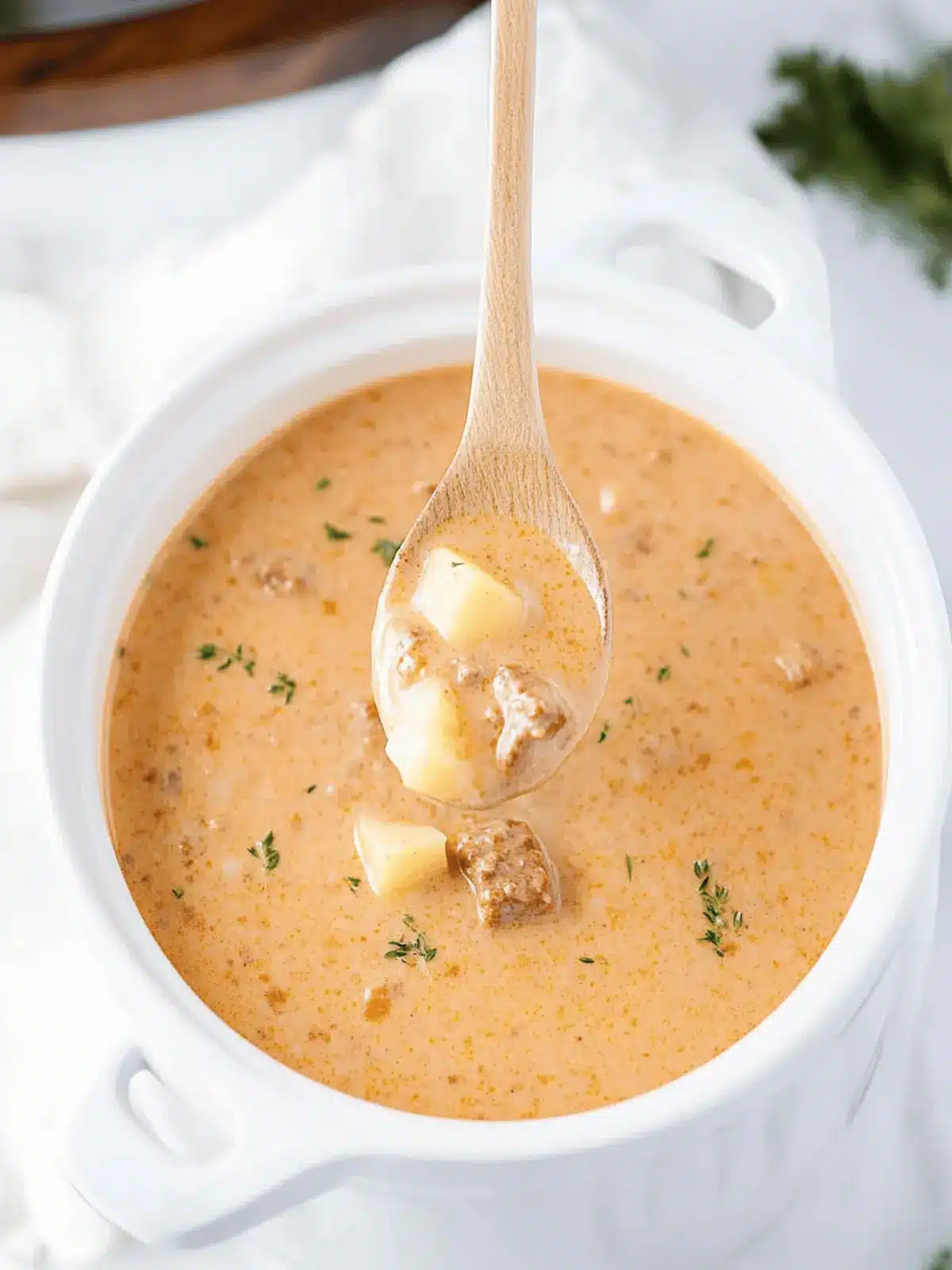 Crockpot Creamy Sausage & Potato Soup That Comforts You 3 Crockpot Creamy Sausage & Potato Soup