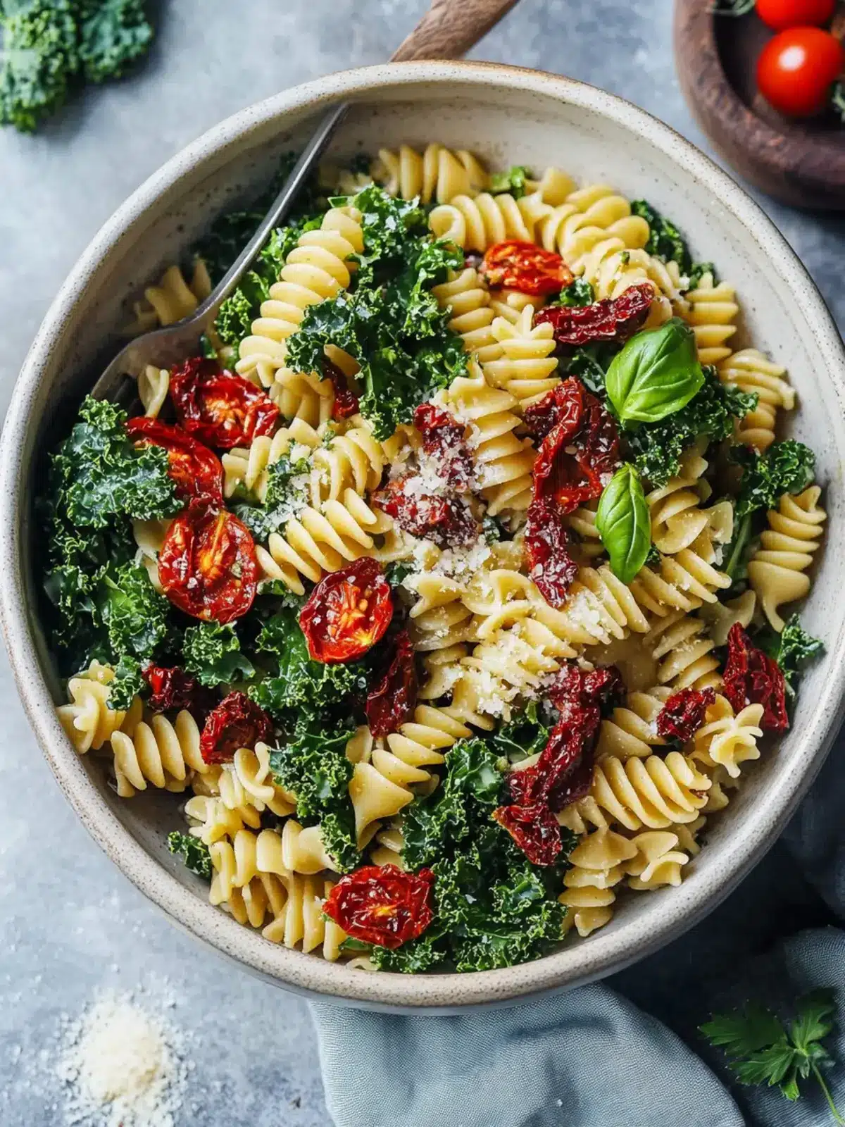 Vibrant Kale Pasta Salad With Sun-Dried Tomatoes Delight 2 Kale Pasta Salad With Sun-Dried Tomatoes