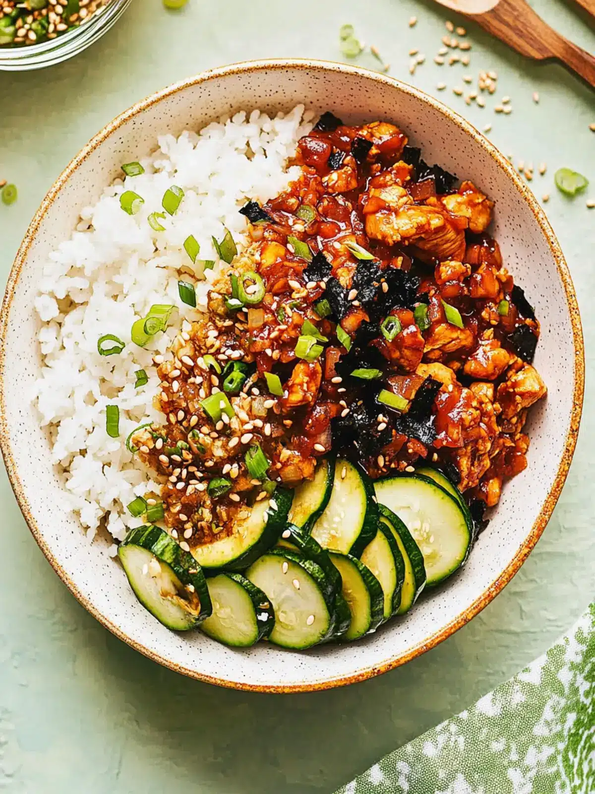 Flavor-Packed Garlic Sesame Chicken Zucchini Bowls in 30 Minutes 3 Garlic Sesame Chicken Zucchini Bowls