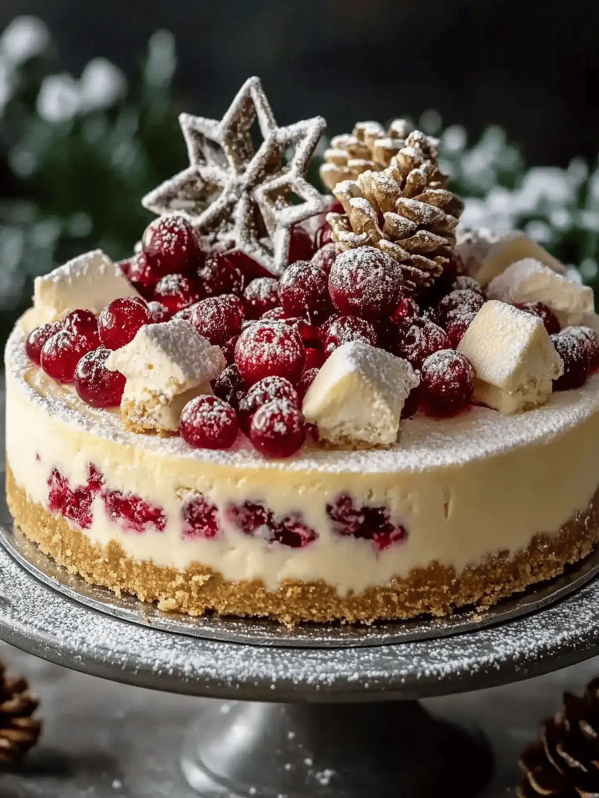 Irresistible Christmas Cheesecake with Cranberry Mousse Delight 3 Christmas Cheesecake