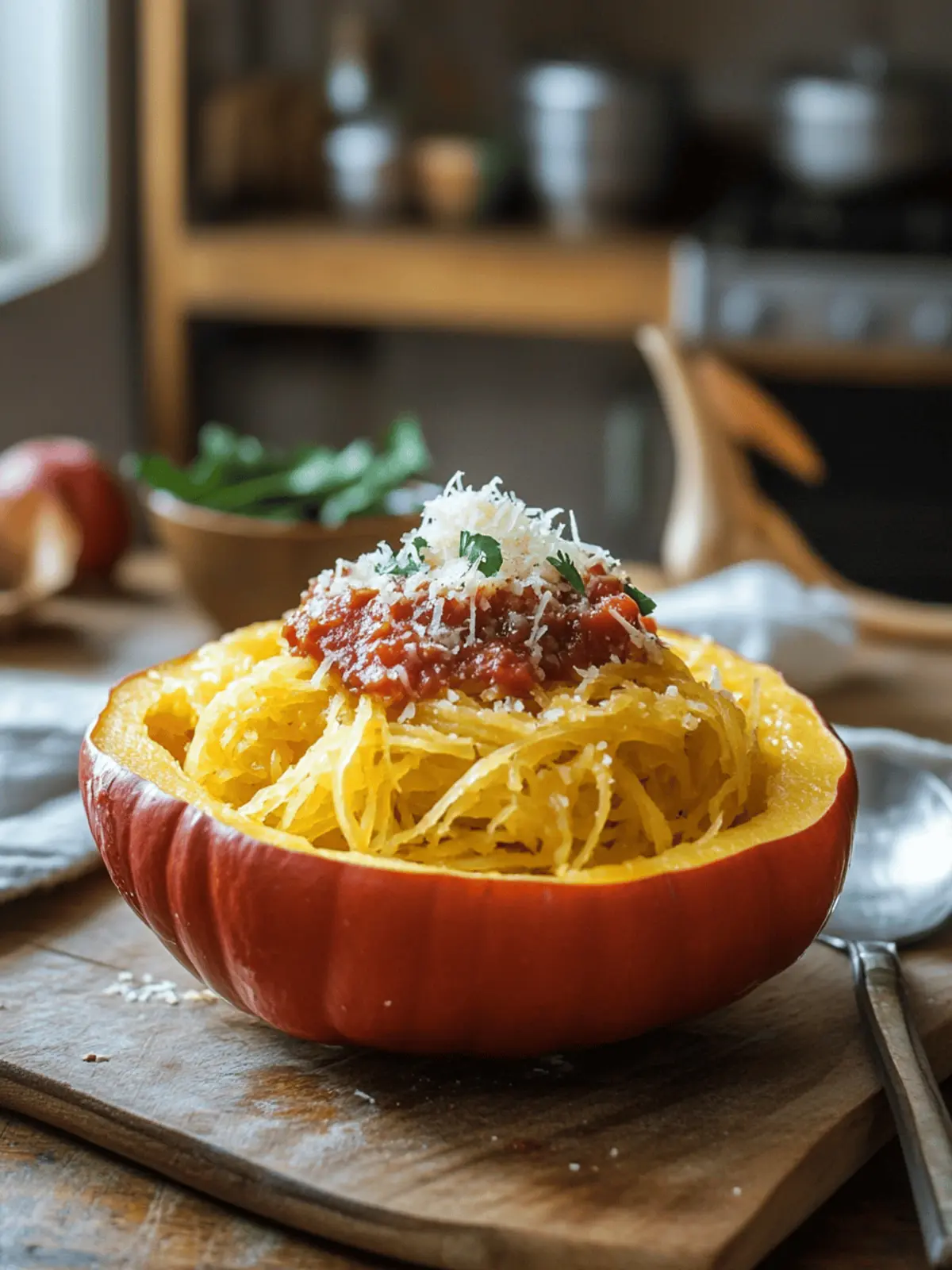 Delicious Spaghetti Squash with Savory Sauce for a Healthy Twist 2 Spaghetti Squash with Savory Sauce