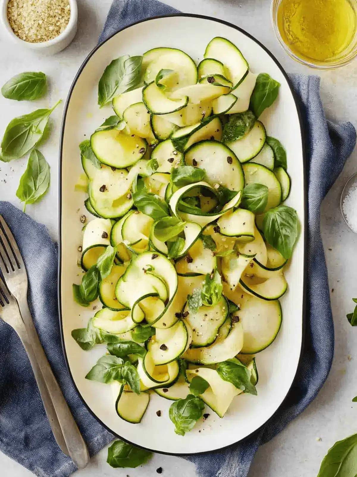 Delicious Zucchini Salad with Lemon Vinaigrette in Minutes 2 Zucchini Salad