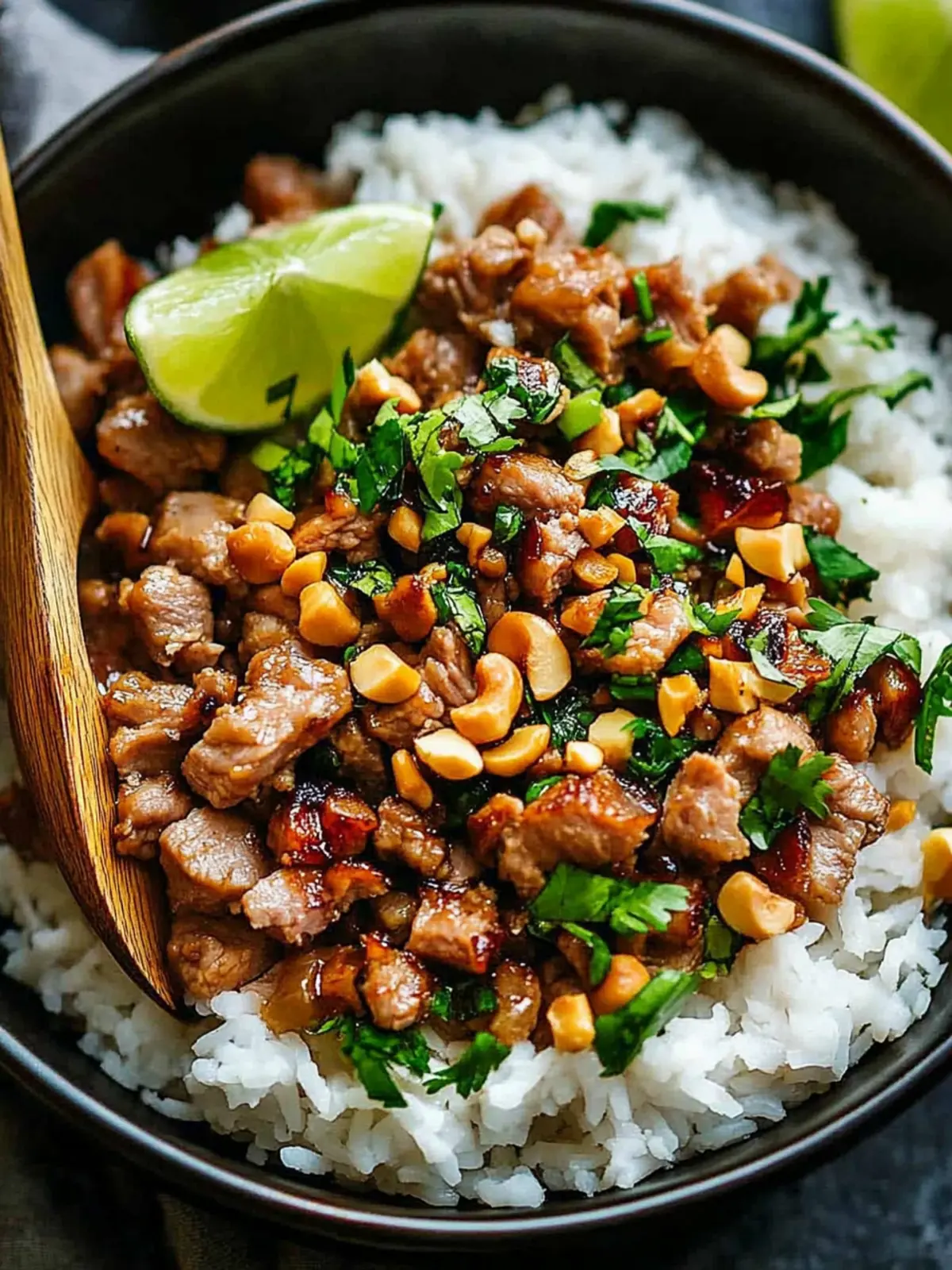 Ginger Lime Pork with Coconut Rice: A Quick Flavor Delight 2 Ginger Lime Pork with Coconut Rice