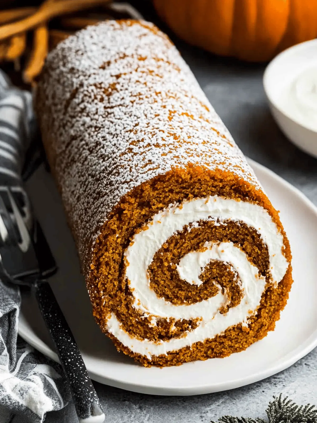 Delicious Pumpkin Roll Cake with Cream Cheese Delight 2 Pumpkin Roll Cake