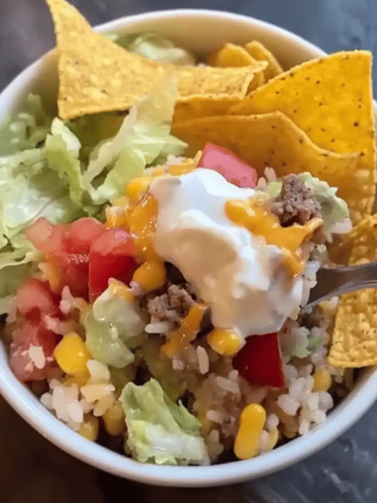 Ultimate Taco Rice Bowl with Doritos for a Crunchy Twist 2 Taco Rice Bowl with Doritos