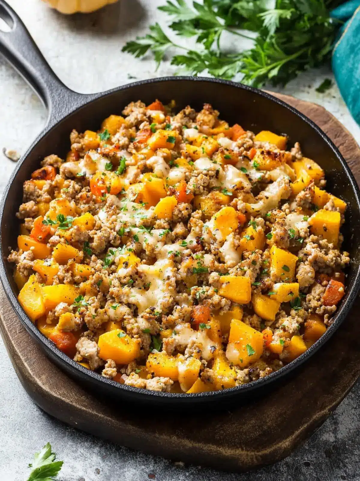 Savory Roasted Butternut Squash with Ground Turkey Delight 2 Roasted Butternut Squash With Ground Turkey