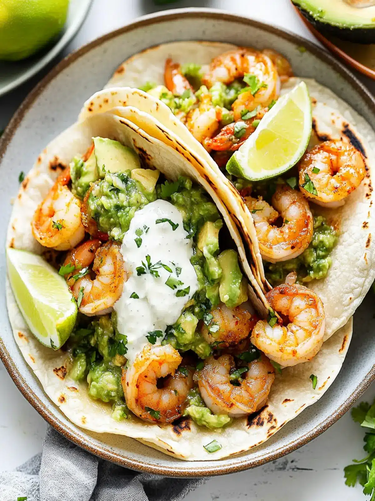 Juicy Shrimp Tacos with Avocado Salsa in Just 30 Minutes 3 Shrimp Tacos with Avocado Salsa