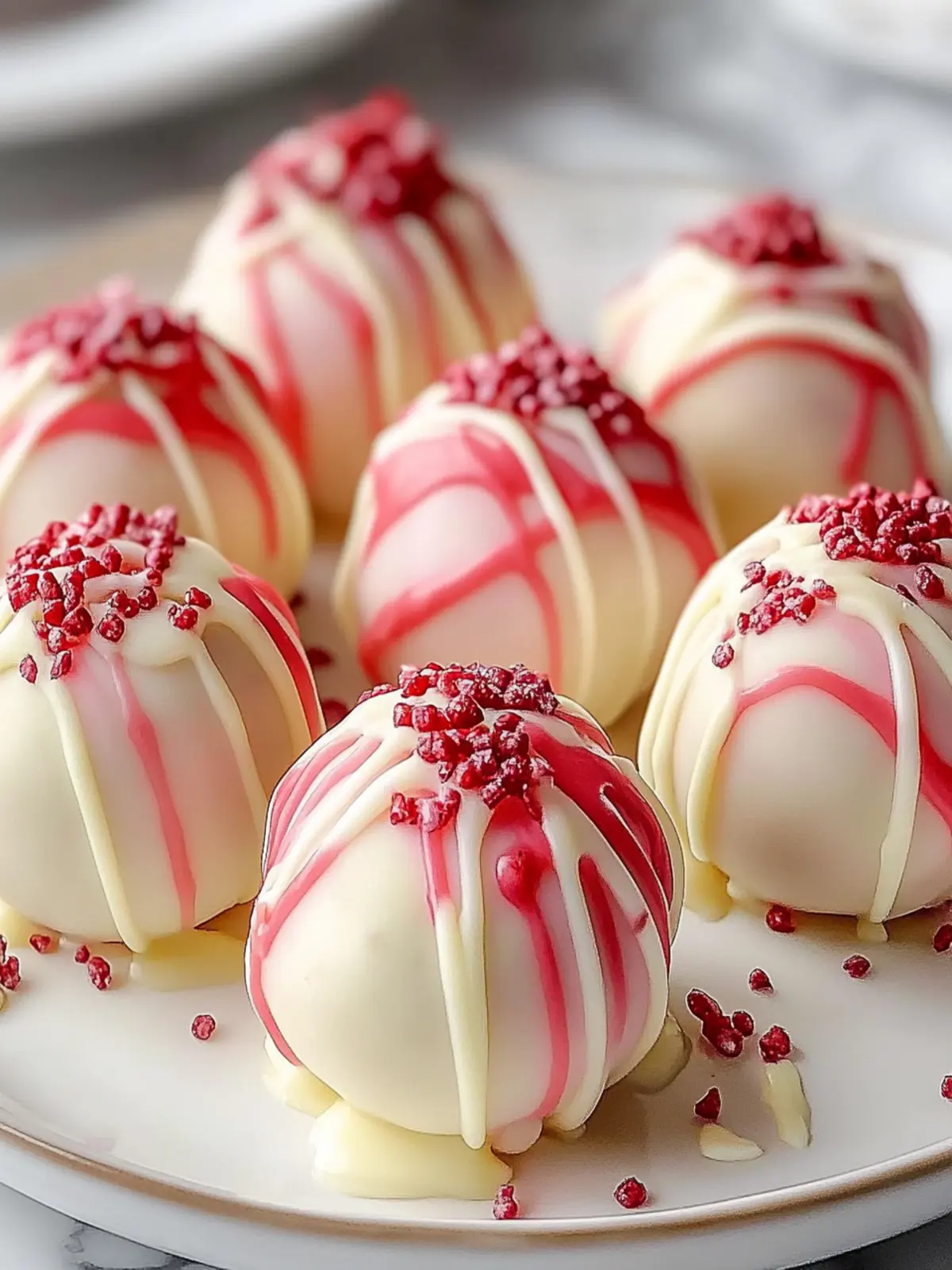Decadent No-Bake Strawberry Cheesecake Truffle Balls Recipe 2 Strawberry Cheesecake Truffle Balls