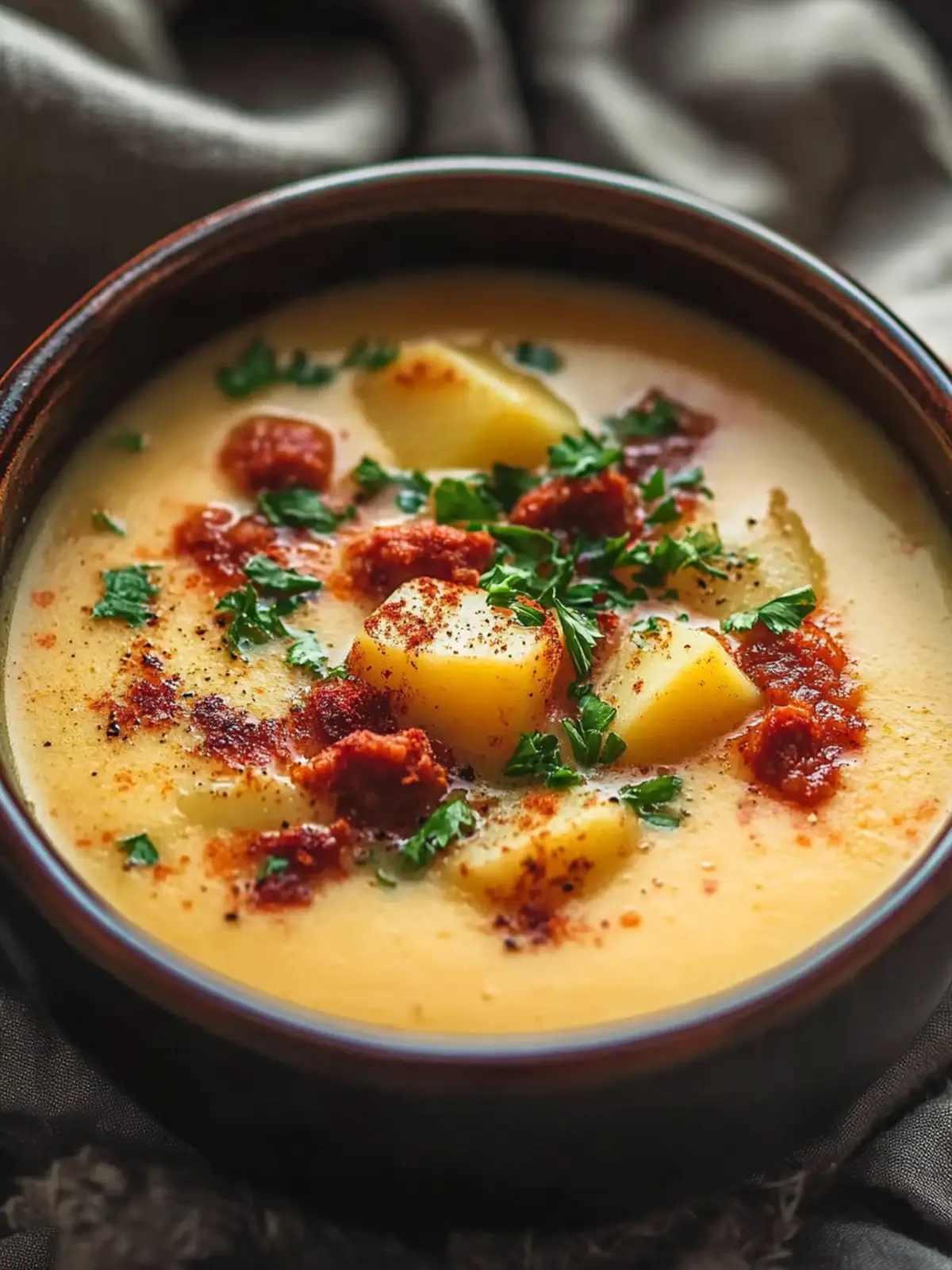 Savor the Warmth: Spanish Potato Soup with Chorizo Delight 2 Spanish Potato Soup With Chorizo