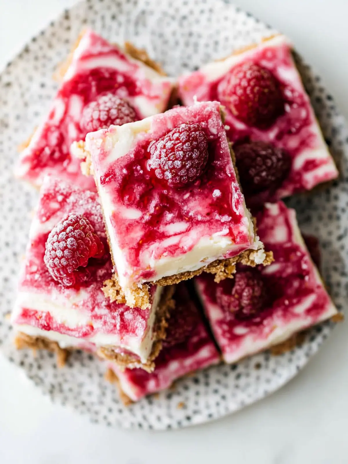 Irresistible Raspberry Cheesecake Bars - No-Bake Delight! 3 Raspberry Cheesecake Bars