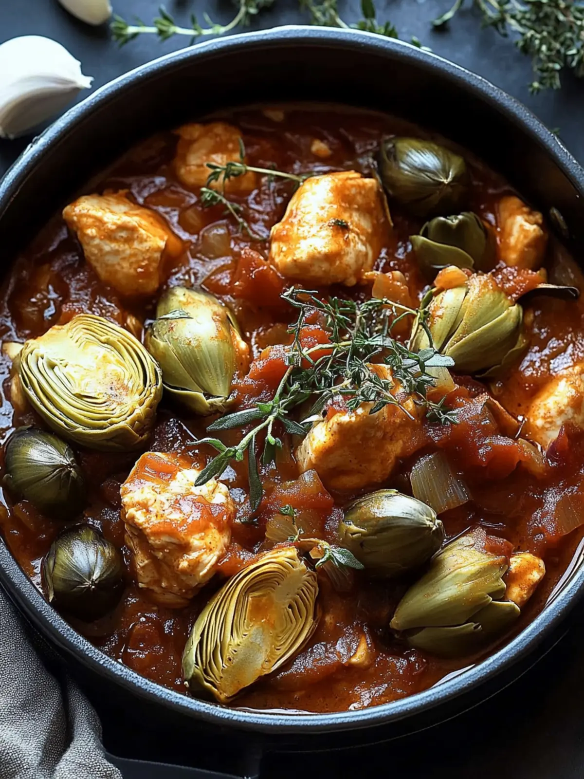 Savory Chicken Stifado with Artichokes for Comforting Nights 2 Chicken Stifado with Artichokes