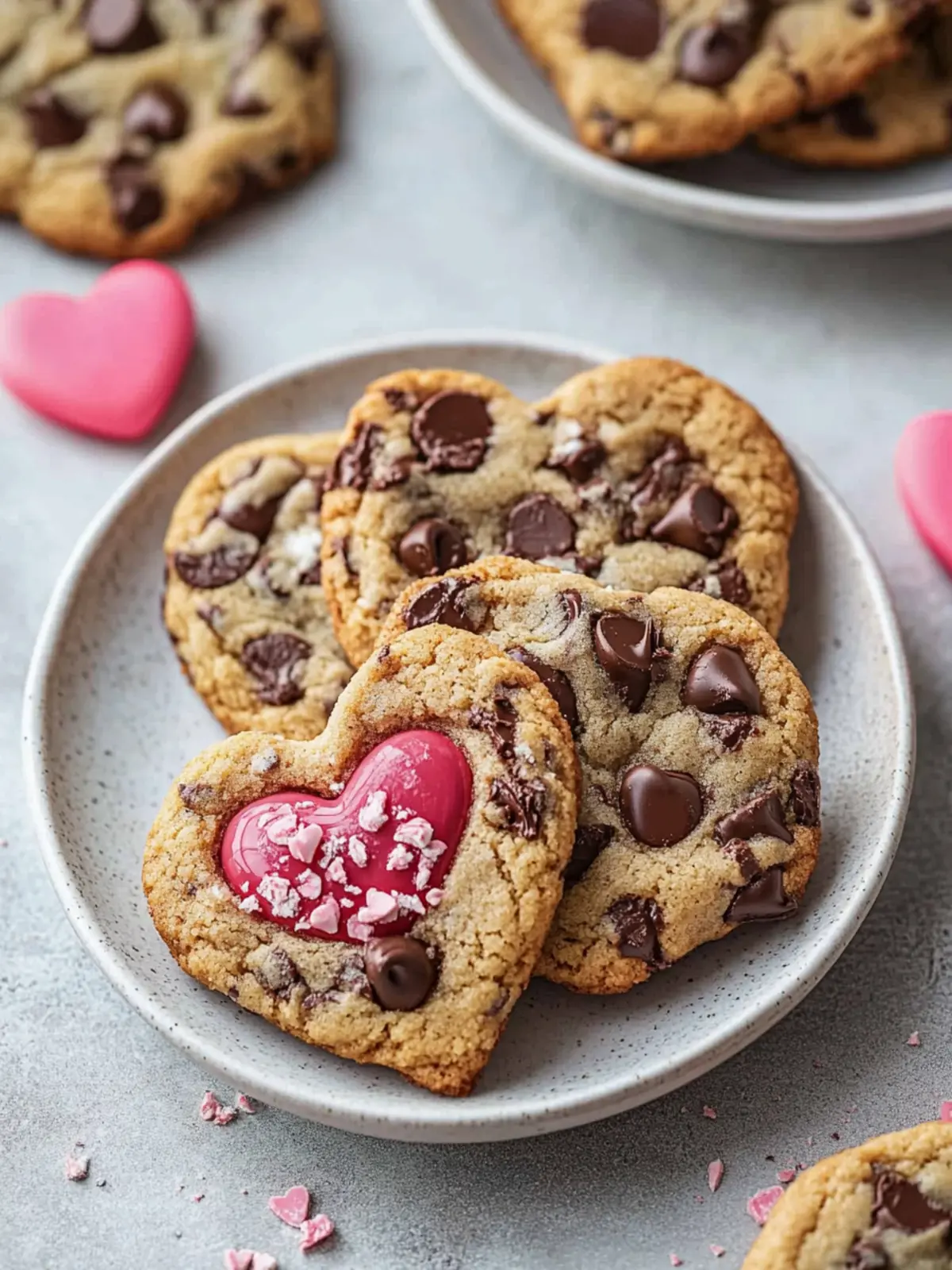 Heart Shaped Chocolate Chip Cookies in Under 30 Minutes 4 Heart Shaped Chocolate Chip Cookies
