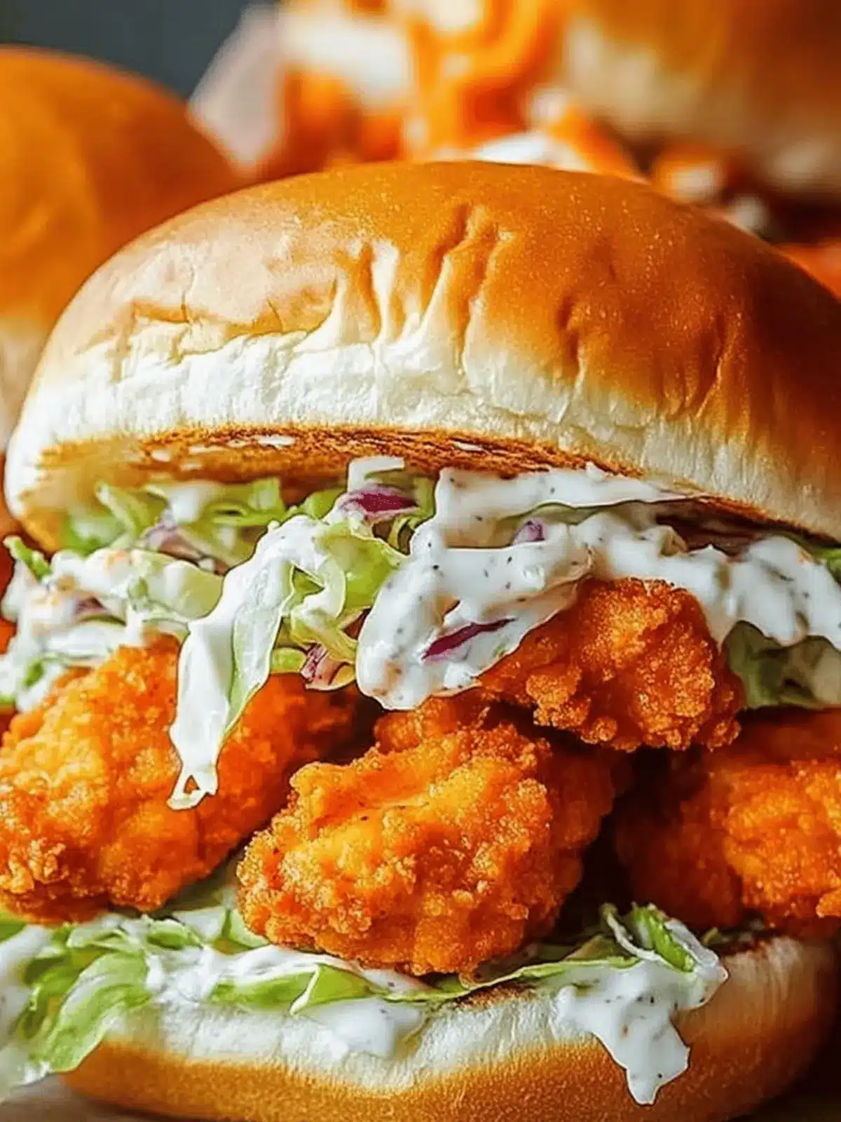 Crispy Buffalo Chicken Sandwich with Ranch Slaw Bliss 4 Crispy Buffalo Chicken Sandwich with Ranch Slaw