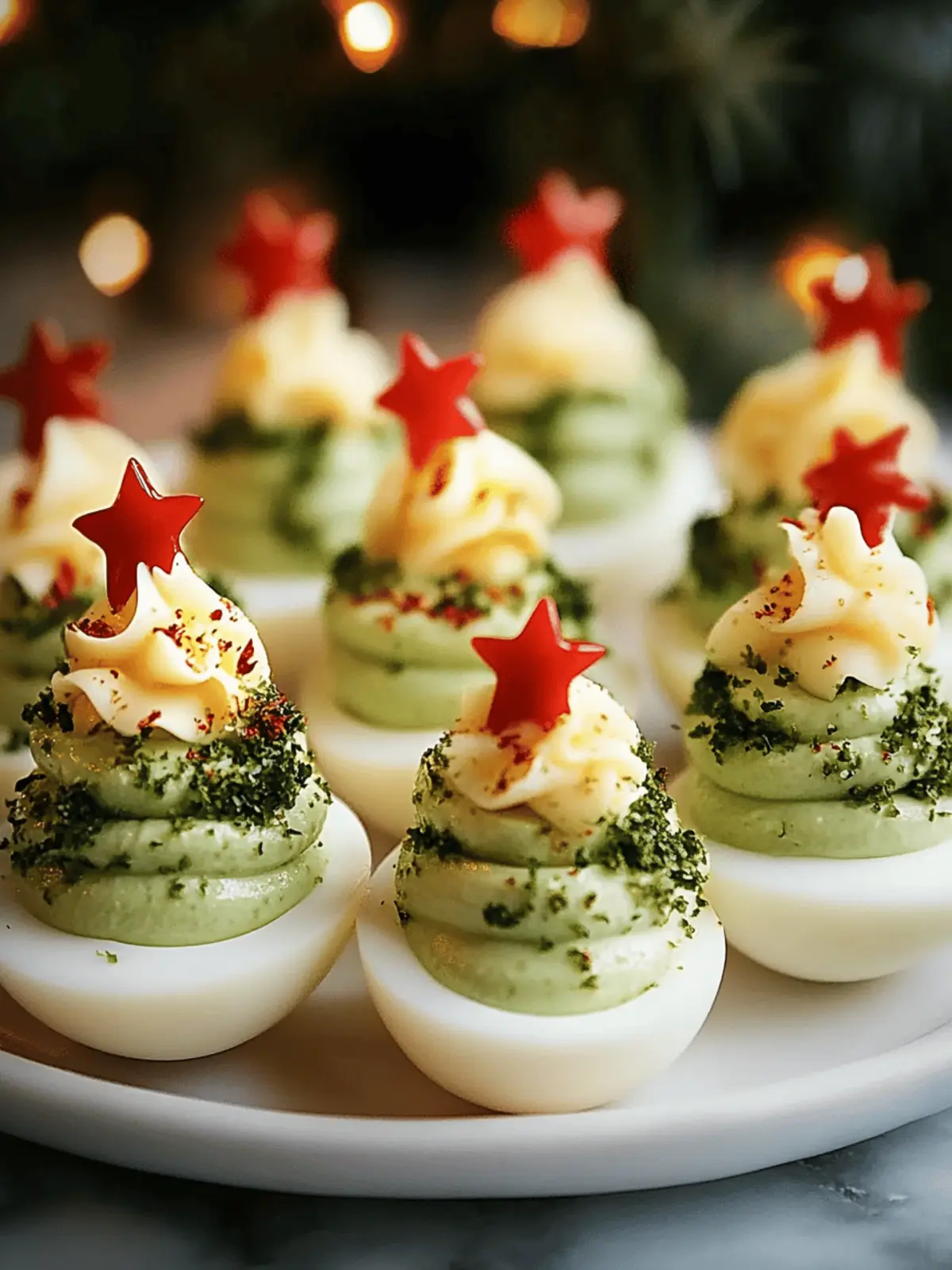 Delightful Deviled Egg Christmas Trees for Holiday Cheer 2 Deviled Egg Christmas Trees