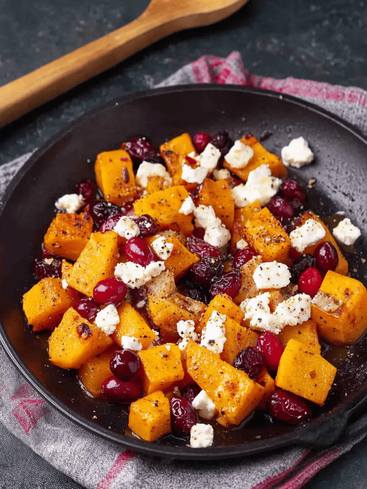 Roasted Butternut Squash with Cranberries and Feta Bliss Recipe 4 Roasted Butternut Squash with Cranberries and Feta Bliss
