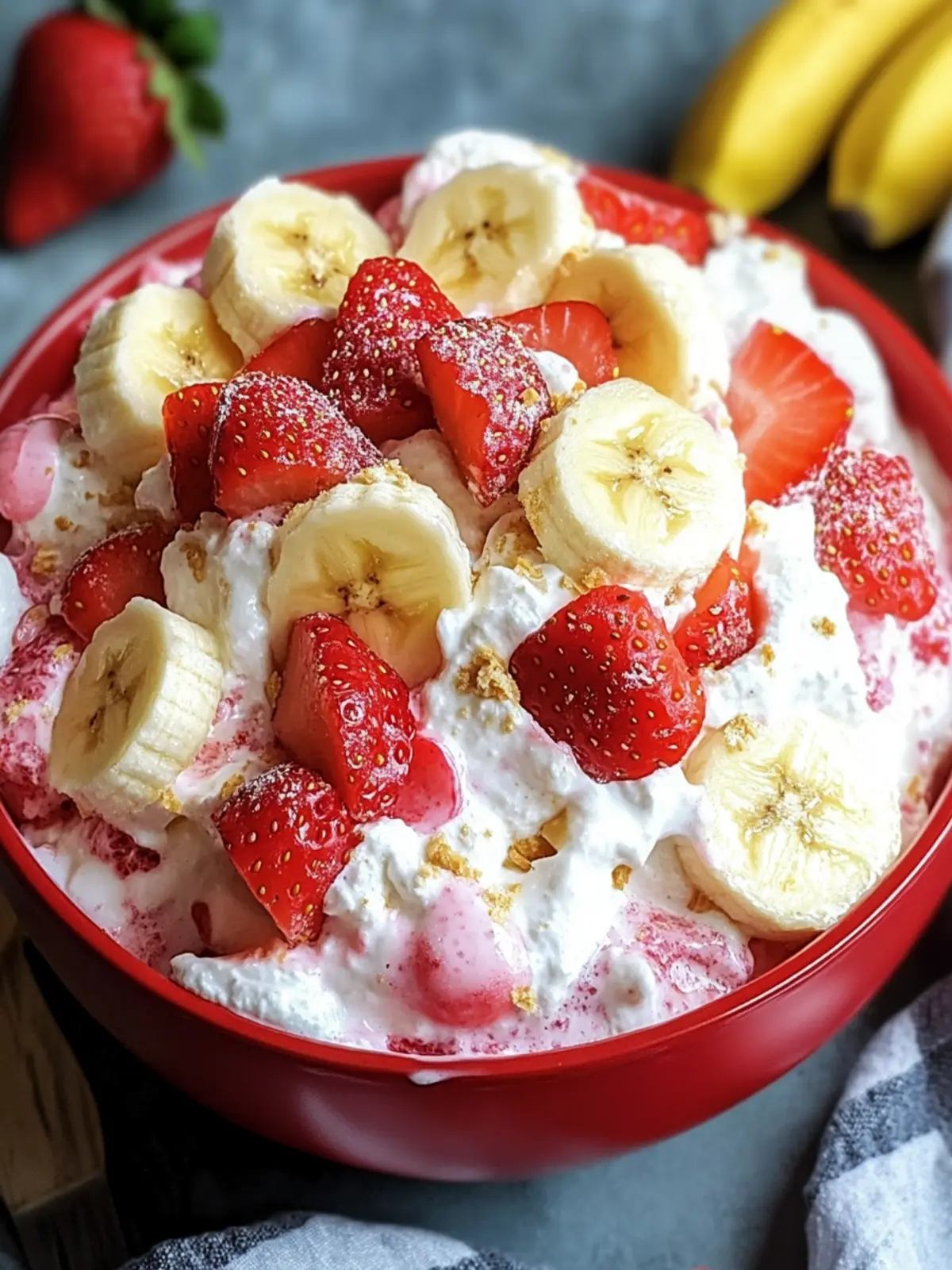 Deliciously Easy Strawberry Banana Cheesecake Salad Bliss 4 Strawberry Banana Cheesecake Salad