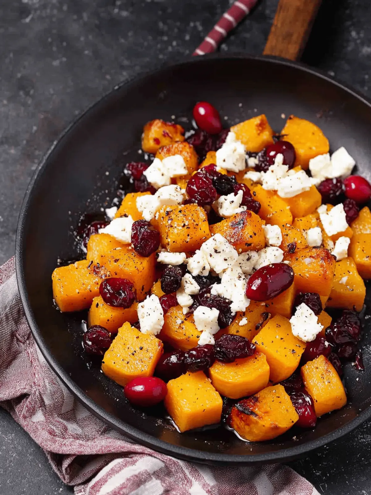 Roasted Butternut Squash with Cranberries and Feta Bliss Recipe 3 Roasted Butternut Squash with Cranberries and Feta Bliss