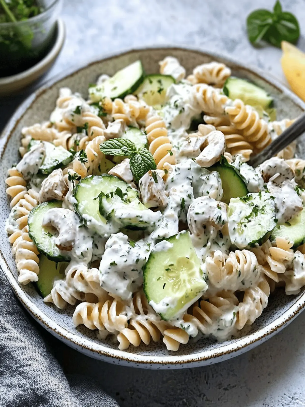Refreshing Tzatziki Pasta Salad Recipe for Summer Joy 2 Tzatziki Pasta Salad Recipe